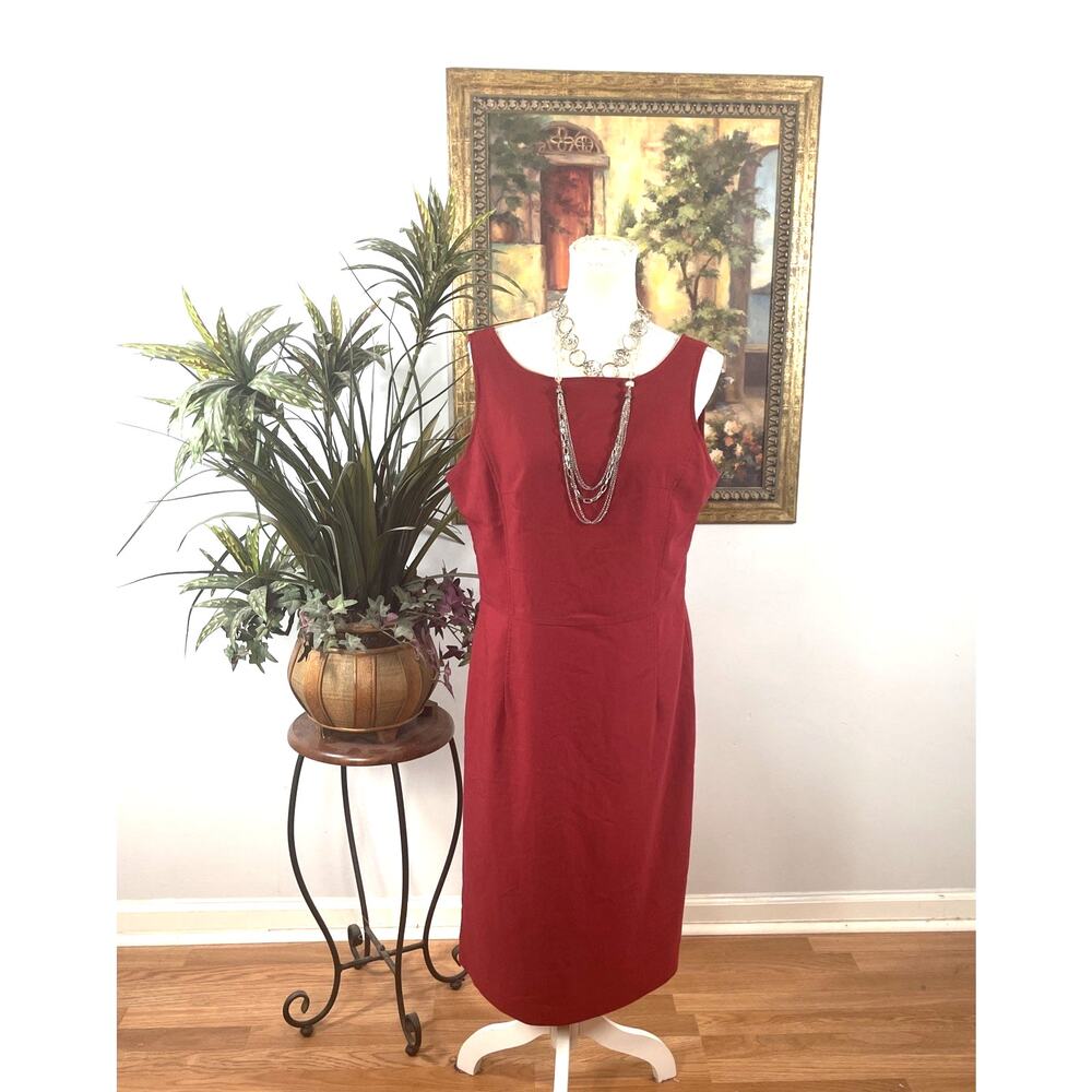 Express Women's Size 9/10 Red Sheath Dress Sleeveless Career Office Cocktail